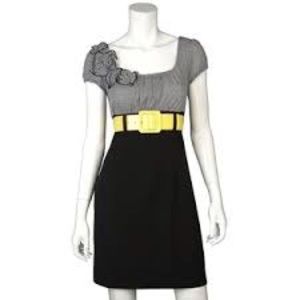 Iz Byer Juniors black and white cocktail dress